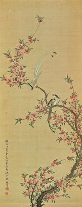 余崧 仿恽寿平花鸟 立轴