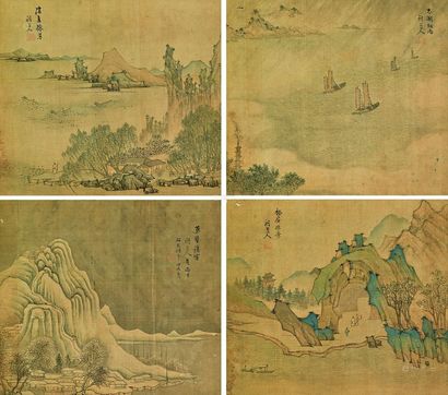 沈颢 1628年作 四季山水 散册页 （十开）