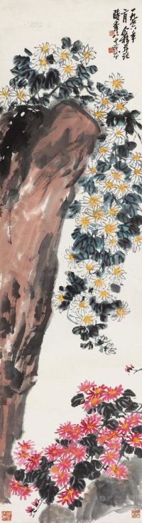 王个簃 1976年作 菊花图 立轴