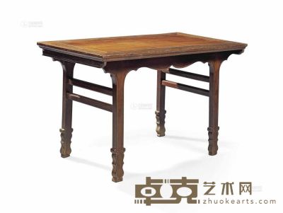 18世纪 A HONGMU AND JICHIMU PAINTING TABLE，HUA AN 长126.5cm；宽74.5cm；高83cm