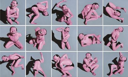岳敏君 21世纪 Fifteen Poses in Life：Pink
