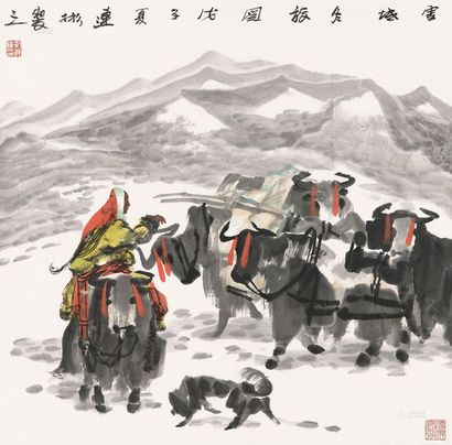 纪连彬 雪域冬旅 镜心