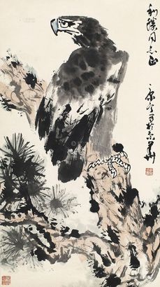 康宁 花鸟 镜心