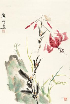 金默如 花卉 立轴