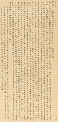 查昇 1691年作 楷书《洛神赋》 立轴