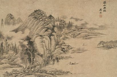 吴历 溪山渔隐图 手卷