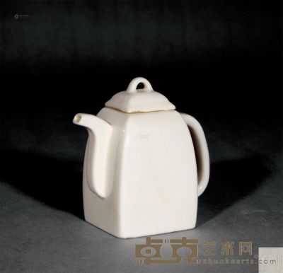 明末 德化窑“何朝宗款”茶壶 高9.9cm