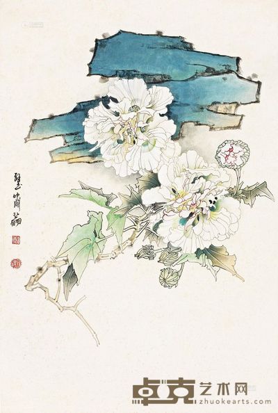 郑乃珖 芙蓉 镜心 63×42.5cm