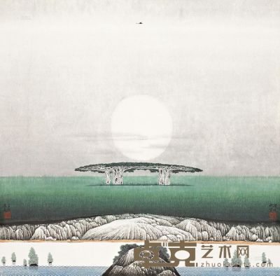 薛亮 丁丑（1997年）作 无声诗境 镜心 68×69cm