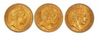 19世纪末至20世纪初德意志金币一组三枚