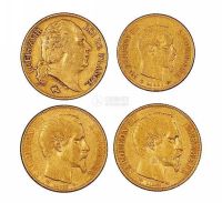 19世纪法国金币一组四枚