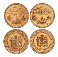 1972年牙买加“独立十周年”20牙买加元金币二枚
