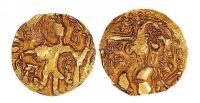 公元45年至250年中亚地区贵霜王朝金币一枚