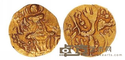 公元45年至250年中亚地区贵霜王朝金币一枚 重8.01g