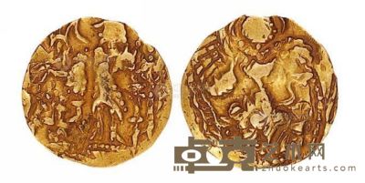 公元45年至250年中亚地区贵霜王朝金币一枚 重7.86g