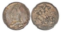 1887年英国维多利亚像马剑壹圆银币一枚