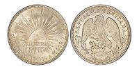 1898年墨西哥“鹰洋”壹圆银币一枚