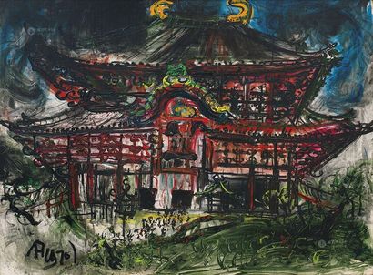 阿凡迪 1970年作 日式寺庙