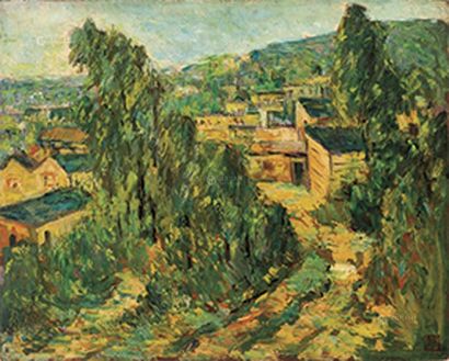 余本 1949 年作 风景（香港）