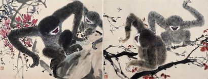 陈文希 长臂猿  （共两件）