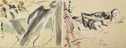 陈文希 1980年代作 一双一对  （共两件）