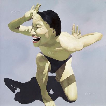 岳敏君 1996年作 偶像系列︰第十号