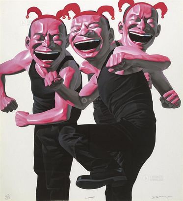 岳敏君 2006年作 功夫