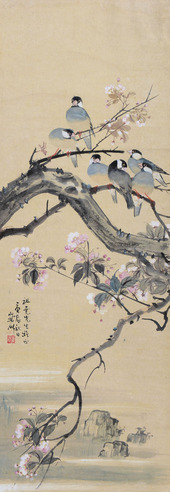 蔡鹤洲 梨花小鸟