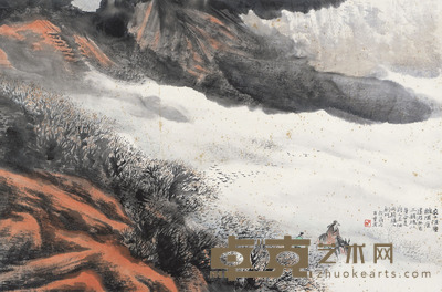 郑百重 剑门骑驴 46×70cm