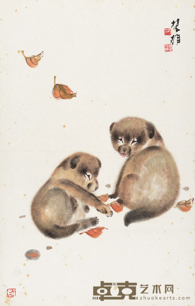 方楚雄 双喜图 镜片 70×45cm