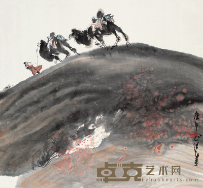 胡正伟 茫茫征途 镜片 63×67cm