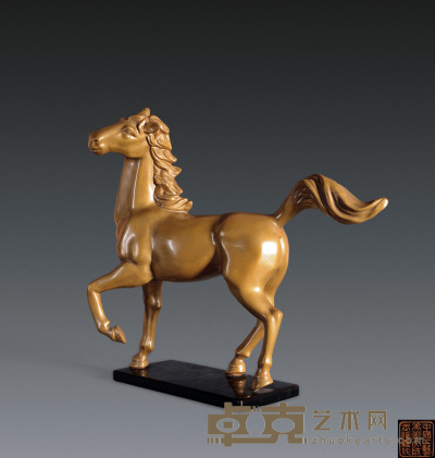王维韫 仿青铜立马摆件 高34cm