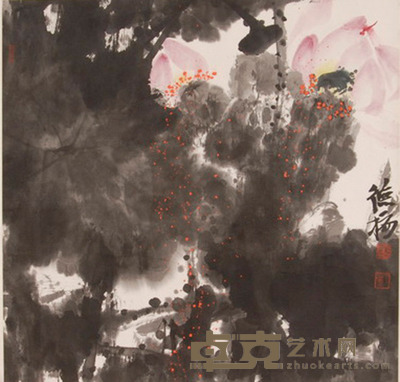 刘德扬 荷花 50x50