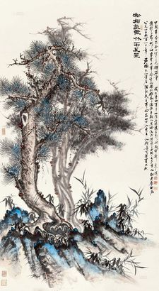 汪金林 辛卯（2011年）作 三友图 立轴