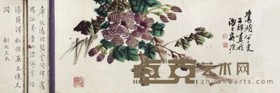 张熊 花卉 手卷 22.5×54cm