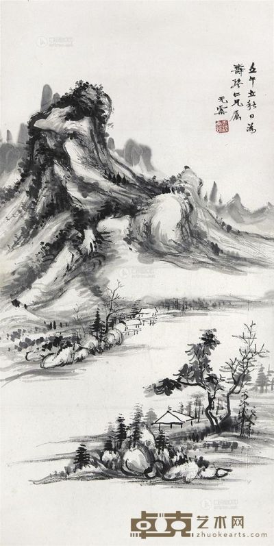 段拭 山水 立轴 68×34.5cm