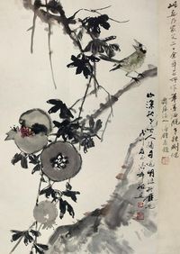 张辛稼 花鸟 立轴