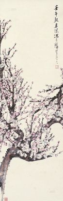 汪吉麟 壬午（1942年）作 红梅图 立轴