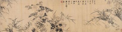 梅履端 甲子（1804年）作 富贵长春 横幅