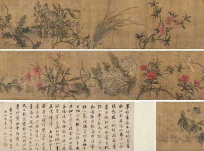 马守贞 （款） 花卉图卷 手卷