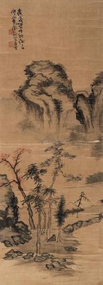 高凤翰 （款） 戊辰（1748年）作 秋林茅亭 立轴