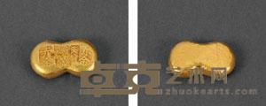 民国时期“天津宝成 天宝 赤金”半两金锭一枚 重15.63g