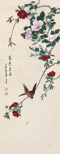 张建华 花鸟 镜芯