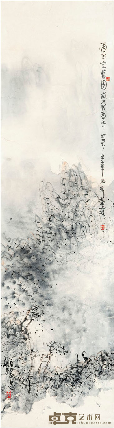 胡良勇 山水 148×39cm