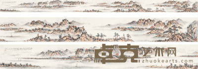 王漪仙 青山煙雲圖 30×483cm