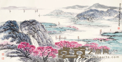 李傳新 山水 136×68cm