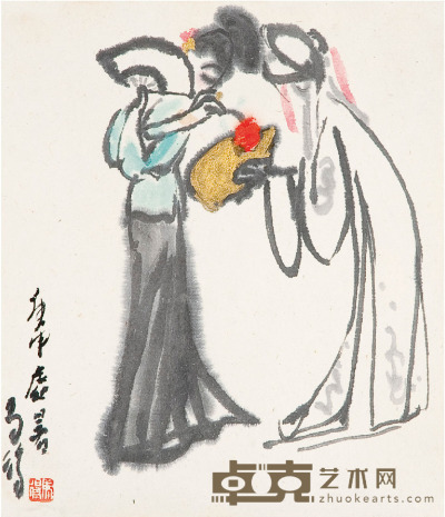 高马得 人物 14cm×17cm