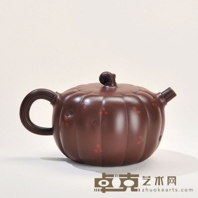 吴鸣制瓜藤系列茶壶 高9.6cm