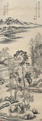 秦祖永 1881年作 嵩山草堂 立轴