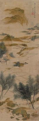 金俊明 1668年作 山水 立轴